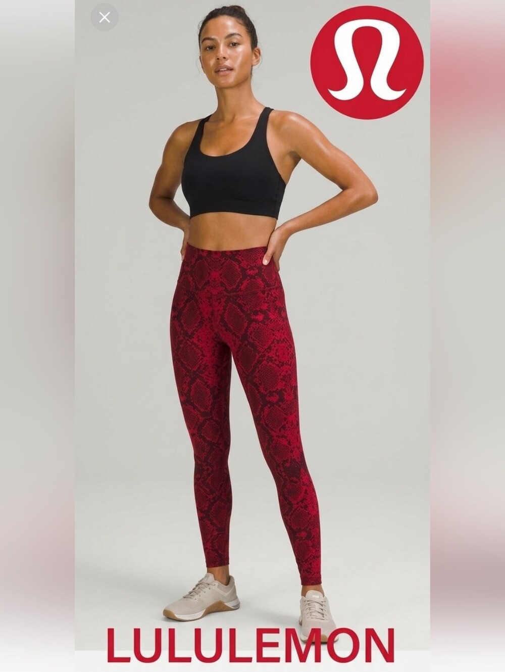 Lululemon Wunder Under Pant (Hi-Rise) in the Ziggy Snake Red Tide Cranberry
